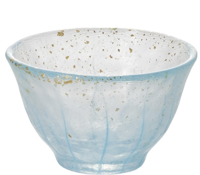 ADERIA 金箔水藍清酒杯 70ml, 透明色, 1個