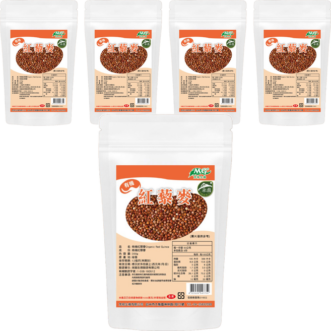 茂格生機 有機紅藜麥, 300g, 5包