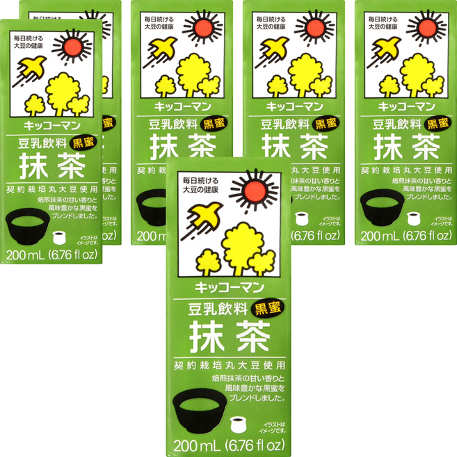 KIKKOMAN 龜甲萬 豆乳 抹茶風味, 200ml, 6入
