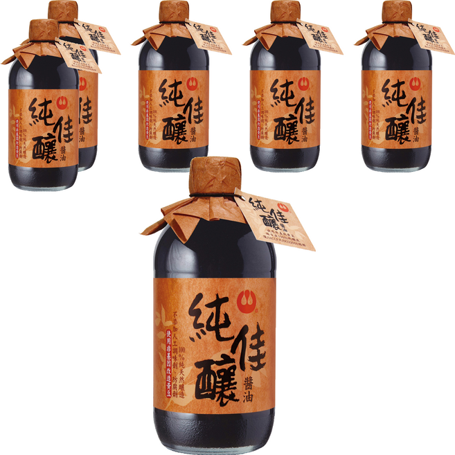 萬家香 純佳釀醬油, 450ml, 6瓶