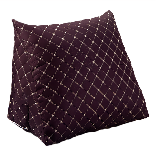 JINDACHI 金大器 緹花菱格面三角靠墊枕 黛紫色 - 背部腰部支撐靠墊