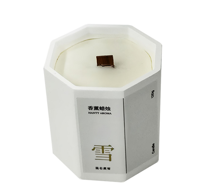 理享家 澳洲天然紅木芯八角瓶香氛蠟燭, 崑崙煮雪, 130g, 1件