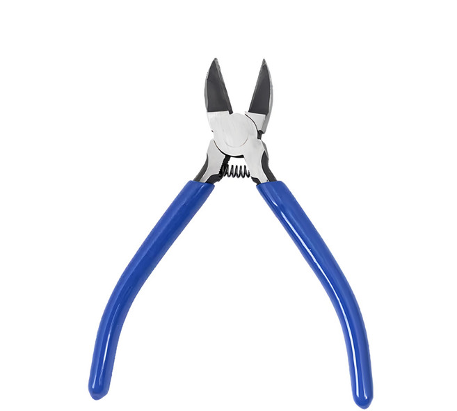 Neon 台灣霓虹 工業級6吋鉻釩鋼斜口鉗帶省力彈簧 15cm, 藍色 + 銀色, 1支