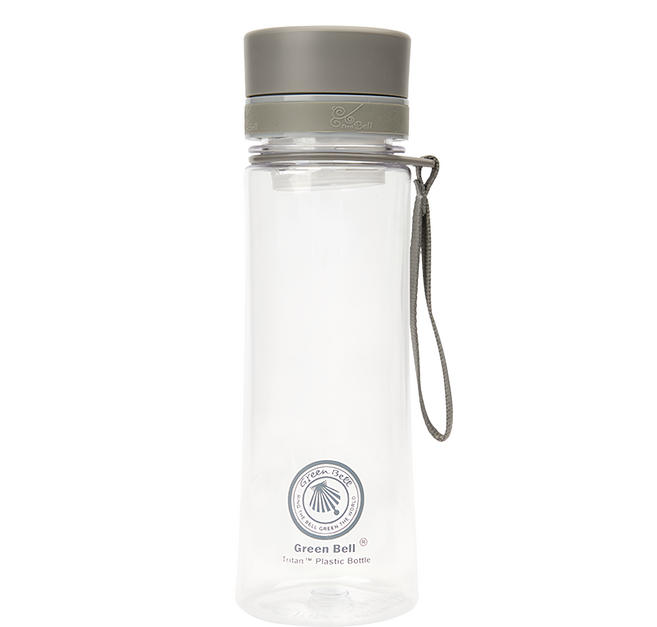 Green Bell 綠貝 花漾太空壺 Tritan材質 耐衝擊 耐熱100度, 透明色 + 灰色, 500ml, 1個