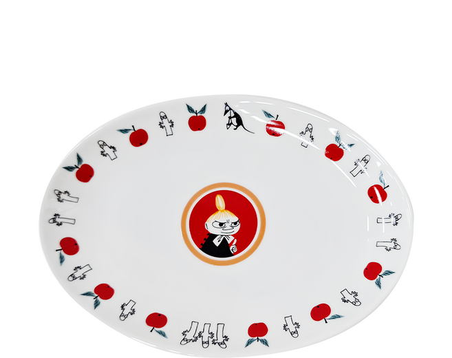 yamaka 山加商店 嚕嚕米 Moomin 陶瓷餃子盤, 小不點 白色, 1個