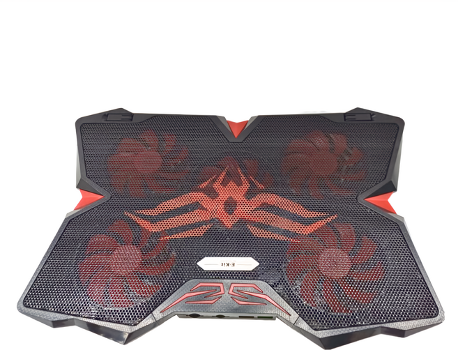 e-kit 逸奇 電競款疾速五旋風筆電散熱墊, 紅色, 1個