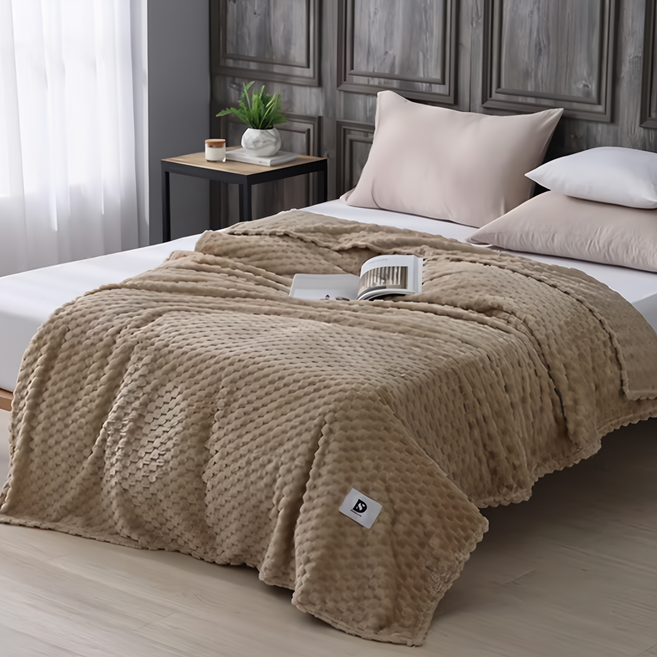 Ishur 伊舒爾 金龜絨暖暖被毯 蜜茶棕 100%聚酯纖維 超細纖維