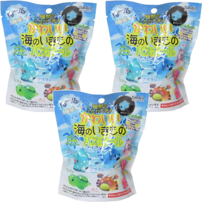 Special Mono Art 海洋動物發光沐浴球 745985, 100g, 3個