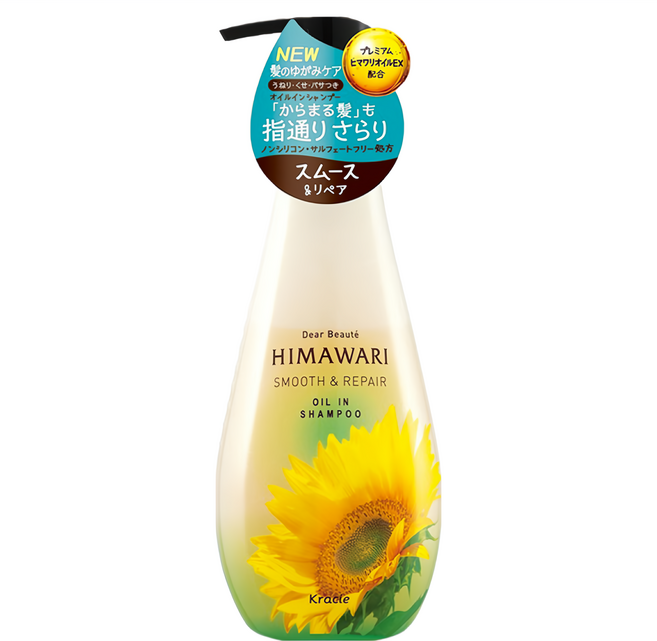 Kracie 葵緹亞 HIMAWARI 順柔修護洗髮精 鮮花香氣 新瓶身設計, 500ml, 1瓶