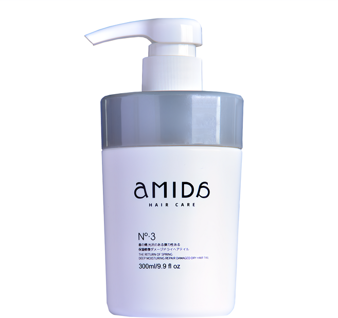 aMIDa 阿蜜達 深層結構式護髮霜 美國專利胜肽 陽離子強效保濕 適用於嚴重受損染燙髮 強化內部結構 增強頭髮彈力韌性, 300ml, 1瓶