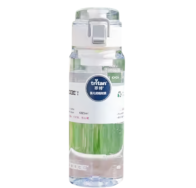 DODGE 道奇 tritan 隨行運動水壺, 1個, 680ml, 白色