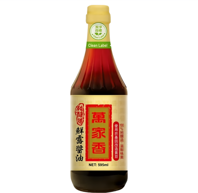 萬家香 鮮露醬油, 595ml, 1瓶
