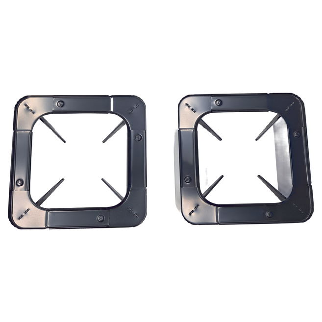 巧夫人 易調式烤漆爐架 長寬可調18~26cm x 高4cm, 黑色, 2個