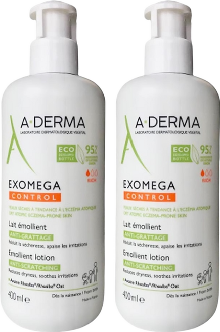 A-DERMA 艾芙美 燕麥新葉益護佳乳液 舒緩乾燥 減少搔抓 適用於嬰幼童/成人/老年人, 2件, 400ml