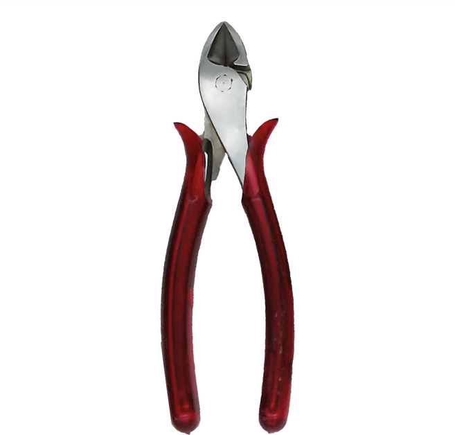 BAHCO 魚牌 鐵絲用斜口鉗 (醋酸纖維握把 鎳鉻合金) 160mm, 紅色, 1個