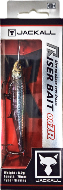JACKALL RISER BAIT 007R 急速上浮米諾 日本製造 硬餌 路亞 70mm, 196, 8.2g, 1個