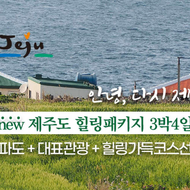 [제주도] 제주도 3박4일 가파도 카멜리아힐 오설록티뮤지엄 숨도 힐링패키지 3박4일