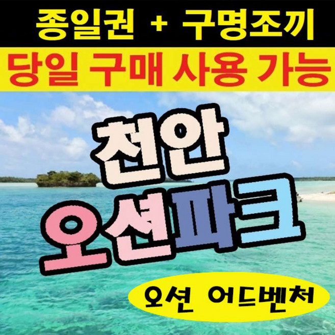 8위 - [천안] ★★ (당일가능) 오션어드벤처 종일권+구명조끼 ★★