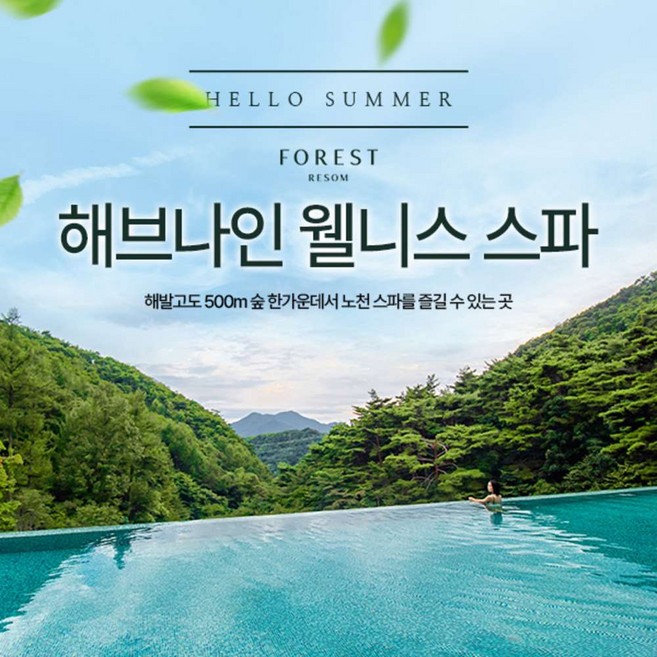 [제천] (성수기) 포레스트리솜 해브나인 웰니스 스파 이용권 (7/17~8/23)