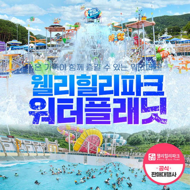 9위 - [강원] (당일사용불가) 웰리힐리파크 워터파크 성수기 상시상품 (골드시즌/하이시즌)