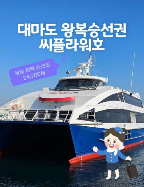 9위 - [대마도] 대마도 승선권 씨플라워호 왕복선박 승선권 히타카츠 이즈하라 당일 1박2일 2박3일