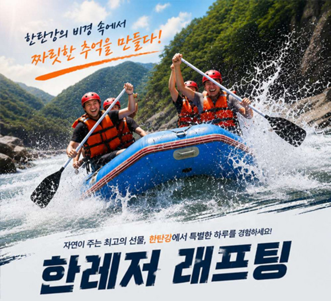 4위 - [강원] [철원] 한탄강 한레저 래프팅 이용권[~9/30]