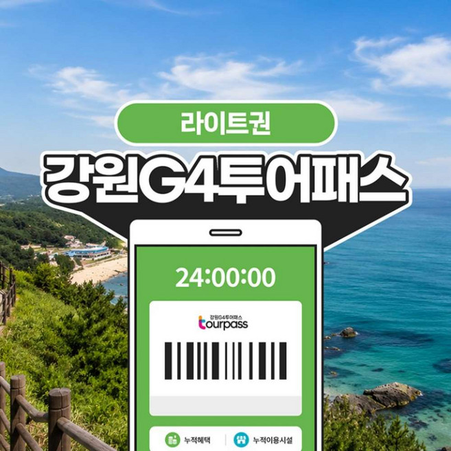 4위 - [강원] [강원G4투어패스] 강원G4투어패스 라이트권