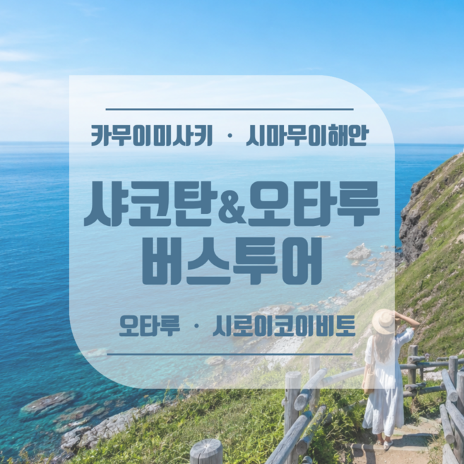 2위 - [삿포로] 삿포로 출발 북해도 버스투어 샤코탄⋅오타루⋅시로이 코이비토파크 (바움쿠헨 증정)