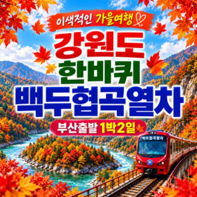 3위 - [강원] 부산출발 강원도 한바퀴 백두대간협곡열차 V-train 1박2일