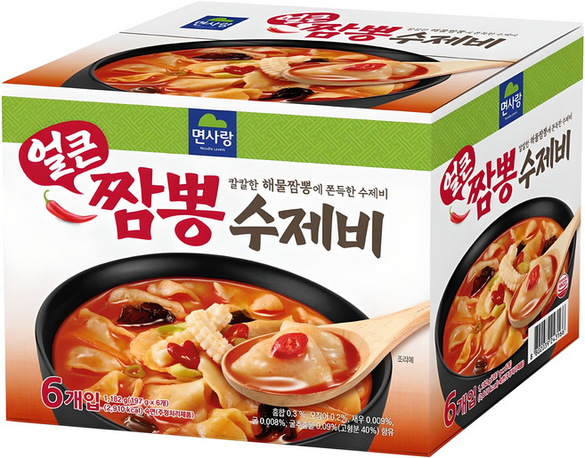 香辣海鮮麵疙瘩 6包, 1.182kg, 1箱