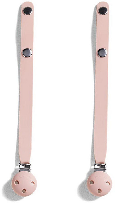 [쁘띠윙스] 쪽쪽이 스트랩/홀더 실리콘홀더 노리개 젖꼭지 클립 치발기 떨어짐방지, 스트랩, 다크핑크, 2개