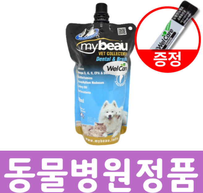 마이뷰 덴탈 구강건강 치석 입냄새 300ml + 유산균 셋트 [동물병원 정품], 1개, 구강/치석관리, 300g