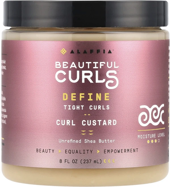 몸관리하세요 겨울입니다 Alaffia Beautiful Curls 컬 컨트롤 커스터드 모든 타입의 컬 비정제 시어버터 235ml(8fl oz) 특별관리진행, AlaffiaBeautifulCurls컬컨트롤커스터드모 - 쿠팡