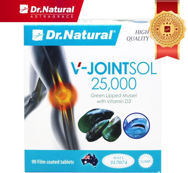 닥터내츄럴 V-Jointsol 조인트솔 25000 관절영양제 뉴질랜드초록홍합 +상어연골+비타민D3+MSM, 1개, 90정 - 쿠팡