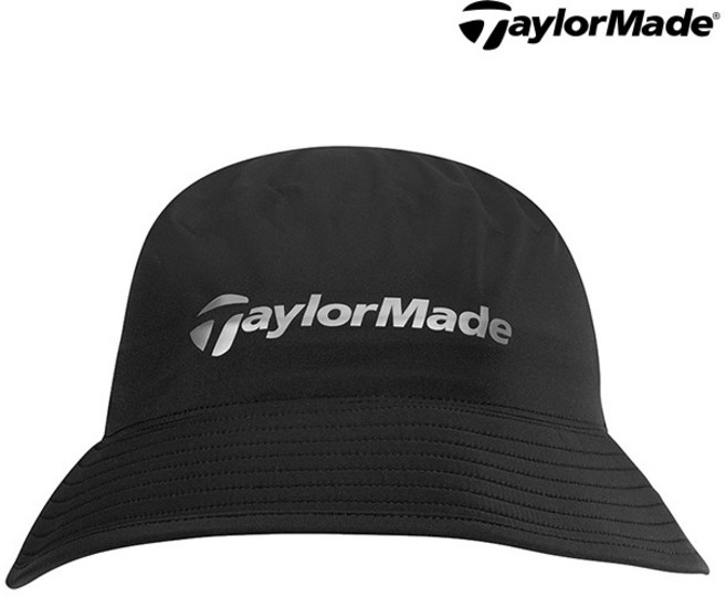테일러메이드 2025 스톰 버킷 방수 모자, 블랙, 1개
