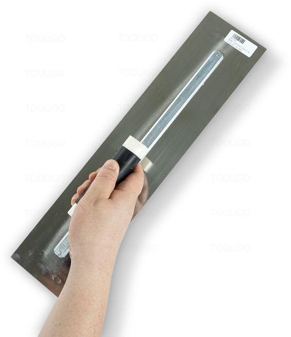 툴리버 0.4T 스테인리스 수지고대 스텐흙손 사각 미장칼 양고데, 100X450mm 18인치, 1개