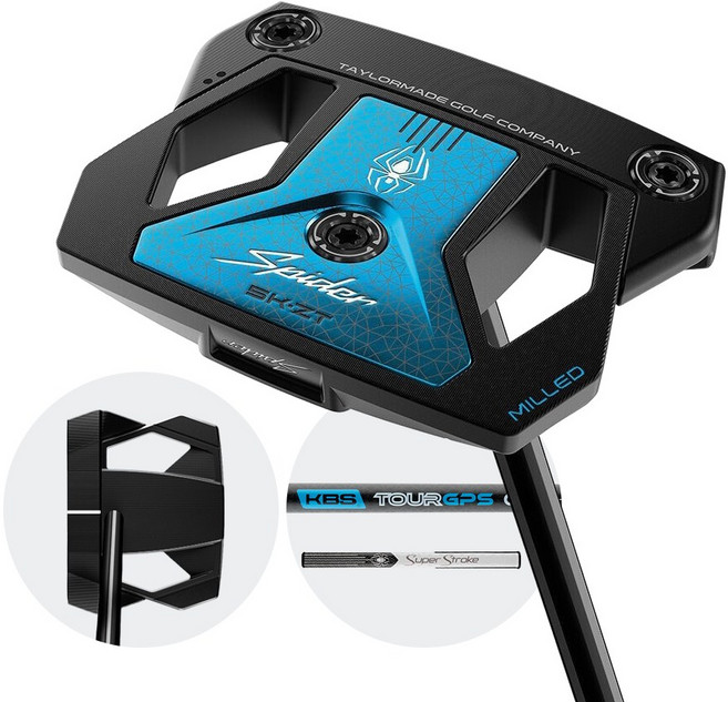 테일러메이드 스파이더 ZT CB 블랙 퍼터 카운터 밸런스 제로토크 Spider ZT Counterbalance, 96.52cm(38인치)