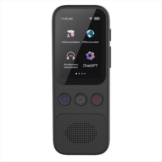 S80 Pro AI 번역 장치 실시간 스마트 음성 사진 번역기 138 언어 18 오프라인 휴대용 번역, 검은색