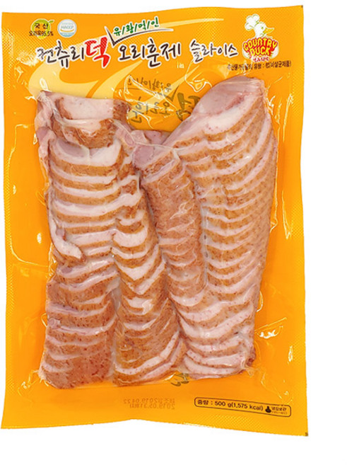 부촌푸드 유황 훈제오리 슬라이스 250g 400g 500g, 1개