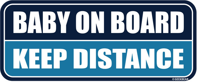 긱베어 베이비온보드 자석 아기가타고있어요 baby in car 베이비인카 반사 탈부착 마그넷 baby on board, 1. 블루, 1개
