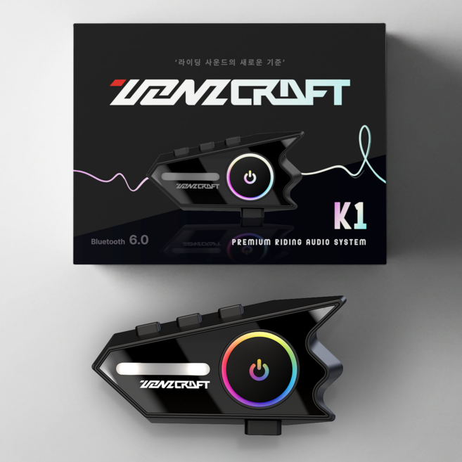 ZIONZCRAFT 2026 오토바이 헬멧 블루투스 잡음제로 사운드 대용량 배터리 2in1마이크, 블랙, K1