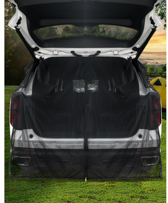 SUV MPV용 자동차 테일게이트 모기장 퀵울프 캠핑 마그네틱 메쉬 스크린 텐트 액세서리 XL-69-59인치, L