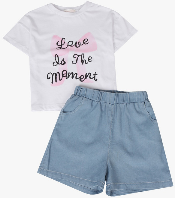 [로엠걸즈] "편안한 착용감 부드러운 신축성 여름 멋스러운" 데일리 상하 세트 RGSM2552C