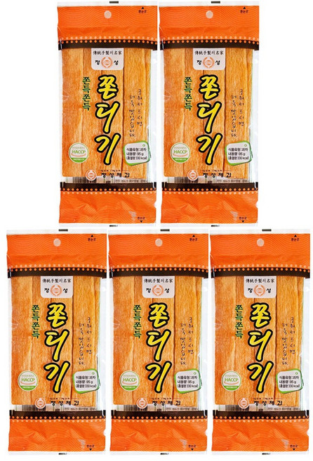 정성제과 쫀득쫀득 쫀디기, 95g, 5개