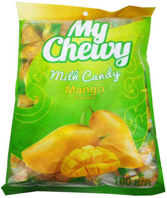 쫄깃한 밀크 과일 캔디 100개. 토피 하오리위안 브랜드 태국 디저트 타로 맛 쫄깃한 밀크 과일 캔디 100개. 토피 하오리위안 브랜드 태국 디저트 타로 맛 대용량 팩 (밀크 망고, 1개, 272.16g