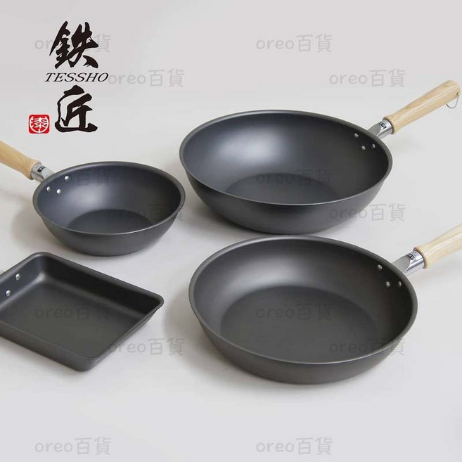 TESSHO 鐵匠 窒化鐵鍋 IH適用 輕量 不易生鏽 氮化處理, 1個