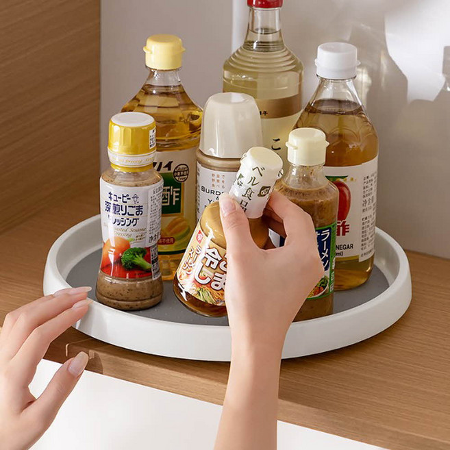 하우스토리 다용도 회전 트레이 주방 양념통 정리 쟁반, 1개