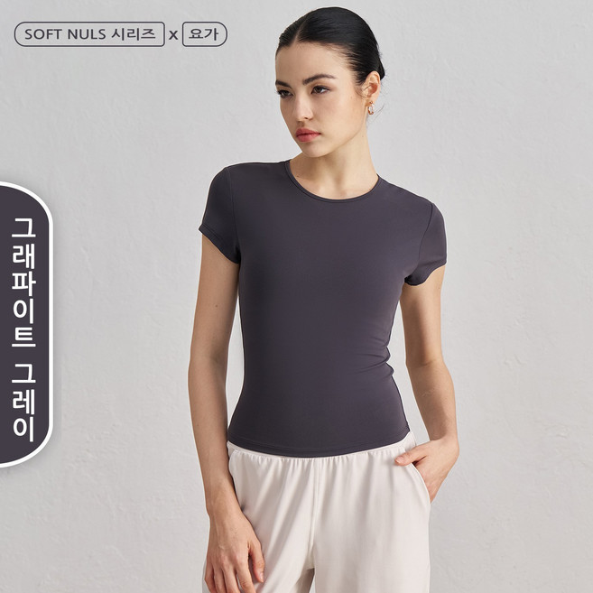 Sopterra 여성용 슬림핏 요가 필라테스 반팔 티셔츠