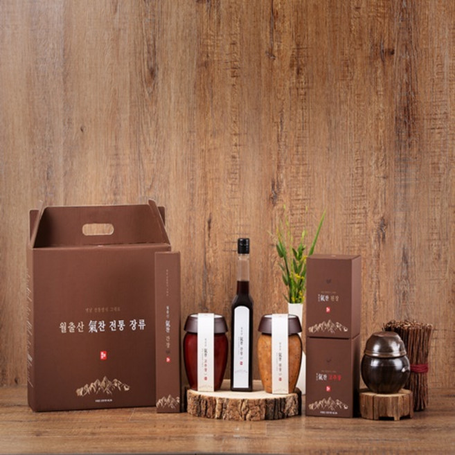 월출산 기찬 된장 고추장 간장 1kg 선물세트 해피맘 전통 재래식, 1개, 고추장/된장/간장