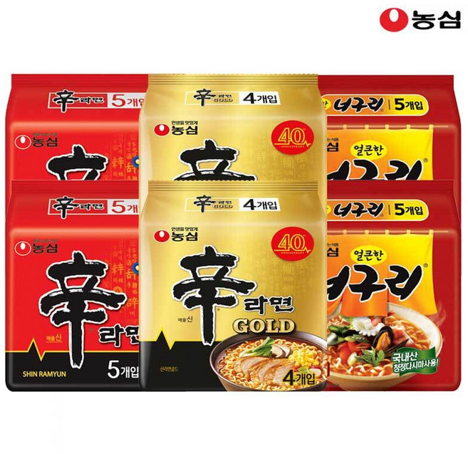 농심 신라면10봉+신라면골드8봉+너구리10봉, 28개